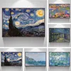 Abstract Van Gogh Oil Målning fungerar duk konsttryck affischvägg för hem vardagsrum hus dekoration väggmålningar ramlösa l230620