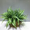 Dekorative Blumen, 38 cm, 20 Blätter, künstliche Desktop-Pflanzen, grüne Orchidee, synthetisches Gras, Blumenstrauß, Weihnachtsdekoration für Zuhause