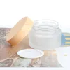 5/10/15/30/50G Frosted Glass Jar Skin Cree Cream Refillable Bottle Cosmetic Container med träkorns lock Eye Cream Burs F1100 JQCOJ