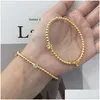 Manchette De Mode En Acier Inoxydable Perles Bracelet Ouvert Bracelets Pour Femmes Hommes Bracelet Couple Amant Bijoux Cadeaux Drop Delivery Dh4Eq