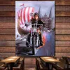 ライブまたはライドフラグタペストリーバナーモーターサイクルモーターライダーポスターウォールアート壁画ヴィンテージサインガレージL230620用モーターカー絵画