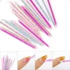 Dotting Tools 500Pcs Dualend Cuticle Pusher Crystal Sticks Colorful Dead Skin Remover Sticker Picker Manicure Care Clean 230619