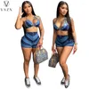 Survêtements pour femmes VAZN 2023 Sexy fille Style femmes ensembles sans manches haut en V profond ZipperShort pantalon dame couleur Pure deux pièces ensemble