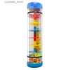 Rainbow Hourglass Rain Rainmaker Rain Stick Musical Toy Raindroch Sound for Kids Baby Educational Nstrument Fun Gift L230518