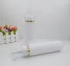 Bouteilles de stockage 1 pc 150 ml 250 ml 200 ml vide en plastique blanc pompe de pulvérisation bouteille de Lotion haut de gamme cosmétiques tête acrylique