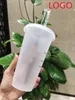 Mermaid Goddess 24oz 710ml Plastic Mugs Tumbler Reusable Clear Drinking Flat Bottom Pillar Shape Lid Straw Cups mug