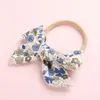 Hair Accessories 16 Pcs/lot Hand Tied Floral Fabric Bow Nylon Headband Or Clips Spring Headbands Baby Shower Gift Po Props