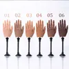 Display per la pratica delle unghie Mano per la pratica del silicone per unghie in acrilico con clip Falso Trainning HandFinger Model Nail Art Tools Display per unghie 230619