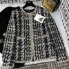 Jaquetas femininas designer 2022 mulheres vintage tweed blazer jaqueta casaco feminino milan vestido de passarela casual manga longa tops roupas terno q9 tuv2