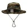 Wide Brim Hats Bucket Men Camouflage Bonnie Tactical Army Military Panama Summer Caps Hunting Hiking Outdoor Camo Sun Protect 230620