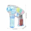 Sand Play Water Fun Gear Bubble Machine Bubble Blower Toy för småbarn Led Electric BubbleToy för festgäster Summer Toys Outdoor Activity R230620