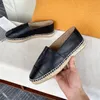 Casual Designer Shoe Luxury Sneaker Women Espadrilles Canvas Dress Shoes Real Leather Loafers Classic Brand Boot Slipper Flat Slides Fashion Outdoor Beach Sandals