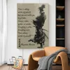 Japanese Samurai Miyamoto Musashi Wall Art Poster Vintage Inspirational Mural Home Decor Picture Print Canvas Decorative Ltems L230620