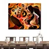 Abstract Cityscape Art on Canvas Forces of Nature Series Painting Handmade for Dining Room