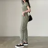 Pantalones de dos piezas para mujer, conjunto de chándal transpirable suave para mujer, camiseta de cintura alta, elástico, cómodo, elegante y versátil