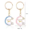 Keychains Sweet Moon Bow Star Keychain For Women And Children Animal Alloy Key Ring Girl Birthday Jewelry Gifts Chain Chains