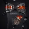 Bow Ties Jememgins Design Design Bow Tie ريشة رائعة مصنوعة يدويًا يدويًا.