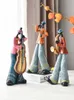 Decoratieve Objecten Beeldjes Creatieve Rock Band Hars Retro Muziekinstrument Muzikant Standbeeld Woondecoratie Saxofoon Gitaar Zanger Sculptuur 230619