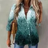 Damesblouses Werkkleding voor dames Krimpbestendig Gradiëntkleur Lady Casual Blouse Dagelijks kledingstuk