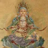 БЕСПЛАТНАЯ ДОСТАВКА Китай сложная шелковая вышивка und luckbodhisattvageomantic thangka Картина роспись.