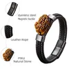 Bracelets porte-bonheur Feng Shui Tiger Eye Perles Bracelet Hommes Femmes Unisexe Bracelet Pierre Naturelle Carve Pixiu Richesse Et Bonne Chance En Cuir