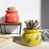 Planters POTS Succulent Plant Pot With Hole Floral Design Ceramic Planters Flowerpot Lovely Home Garden Bonsai Pots Gift Desktop Decor R230620