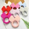 1pcs السيليكون Teether Cartoon Mouse Mouse Grade Diy Baby Baby Baby Baby Teother Toy Ring L230518