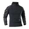 Men's T Shirts Men's Spring Army Tactical Shirt SWAT Soldiers Military Combat T-Shirt Long Sleeve Camouflage Paintball