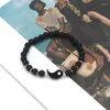 Charm Bracelets Classic Natural Stone Frisado Bracelet White And Black Yin Yang Taichi Bagua Charms For Men Women Friend Jewelry