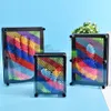 Novelty Games For Children Magic 3D Desktop Sculpture Classic Retro Game Gadget Pin Art Toy Novelty Toys Colorful Plastic Rainbow Pin Art Toy 230619