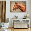 Horse Abstract Canvas Art Secretariat at Claiborne Painting Handmade Modern Decor for Entryway