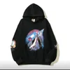 Men's and women's angels canvas printing fleece American high street popular logo hoodie lovers