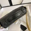 Designertasche Marmont Handtasche Umhängetaschen für Damen aus echtem Leder Umhängetasche Mode klassisch Damen Kettentasche Handtaschen Geldbörse Clutch Metallic mit Seriennummer