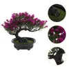 Dekorativa blommor konstgjorda växter utomhus simulering välkomna tall bonsai material faux hushållsträd dekoration ornament 32x13cm