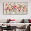 handbeschilderd canvas olieverfschilderij bloemen 3D kunst aan de muur schilderijen handgemaakte muurschildering woondecoratie woonkamer slaapkamer groot formaat L230620