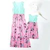 Family Matching Outfits Summer Mommy And Me Dress 2023 Mother Kids Fashion Print Baby Girl Clothes Children Dresses 19 Years 230619