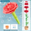 Sand Play Water Fun Cute Bubble Hammer Gun Fun Bubble Flower Blower Soap Toys Löstagbar 8-hål Bubble Vatten Stick Bubble Gun Children Toys R230620