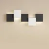벽 램프 아트 디자인 형상 LED 거실 침대 옆 통로 분위기 SCONCES 표면 흰색 검은 금속 조명