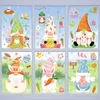 New 2023 Easter Window Stickers Rabbit Carrot Eggs Electrostatic Glass Decal Wall Sticker Happy Easter Decorations For Home Party