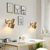 Wandlampen Nordic Lamp Goud Amerikaanse Stijl Ijzer Kunst Slaapkamer Nachtkastje Moderne Woonkamer LED Spiegel Licht