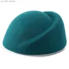 Lliet Winte Beret Hatts for Women mode French Wool Beret Air Hostesses Pillbox Hats Fascinators Ladies Hats A137 L230523