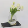 Fiori decorativi 1 bouquet moda finto fiore resistente agli strappi non annaffiare riutilizzabile pieghevole tulipano colorato