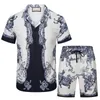 Crime Summer Fashion Mens Tracksuits Hawaii Beach Pants Set Designer Skjortor Skriv ut fritidsskjorta Man Slim Fit The Board of Director Kort ärm Korta stränder