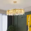 Luxury Pendant Lamps Gold Kitchen Island Chandelier Modern LED Dining Room Crystal Hanging Light Fixture Living Room Home Decor Lustre