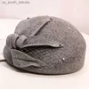 2022 Ladies Irregular Pillbox Cap Fashion Cloche Hats Woman Felt Beret Party Formal Fedora Church Wool Hat