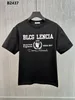 BLCG LENCIA 2023 Summer New 250g 100% Cotton T-shirt Men High Quality Print Color Sleeve Drop Tshirts Oversize Tops 22388