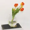 Fiori decorativi 1 bouquet moda finto fiore resistente agli strappi non annaffiare riutilizzabile pieghevole tulipano colorato