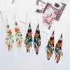 Dangle Earrings Vintage Ethnic Multi Colors Long Drop Tassel For Women Earring Wedding Statement Fashion Jewelry Female