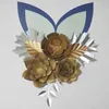 Décoratif Fleurs Papier Cartonné Or DIY Papier Feuilles Oreilles Ensemble Pour Mariage Événement Décors Décorations Pépinière Mur Déco Vidéo Tutoriels