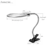 Magnifying Glasses 2.25x/5x LED Illuminating Magnifier Metal Hose Magnifying Glass Desk Table Reading LED Lamp Light with Clamp 230620